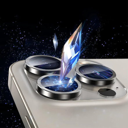 iPhone 17 Pro Max 9H Multicolor Tempered Glass Individual Camera Lens Cover Protector