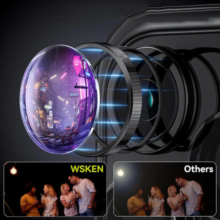 iPhone 17 Pro 9H Multicolor Tempered Glass Individual Camera Lens Cover Protector