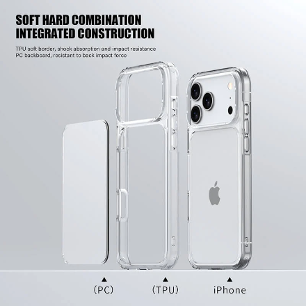 iPhone 17 Pro Aurora Series Crystal Transparent Phone Case