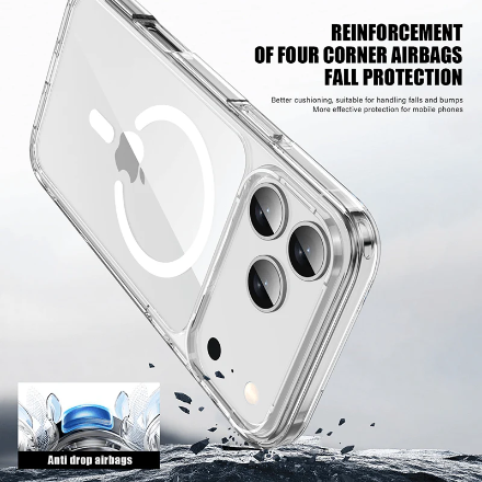 iPhone 17 Pro Aurora Magsafe Series Crystal Transparent Phone Case