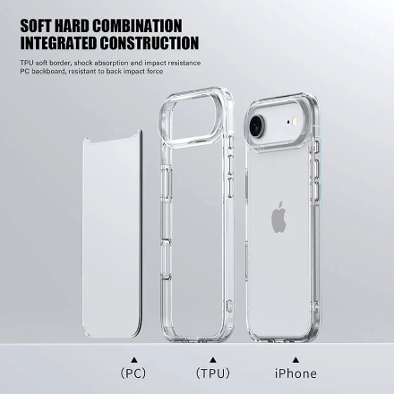 iPhone 17 Air Aurora Series Crystal Transparent Phone Case