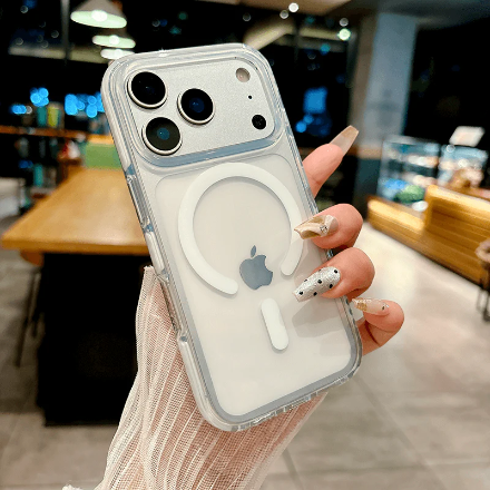 iPhone 17 IMD Transparent Airbag Shockproof MagSafe Phone Case