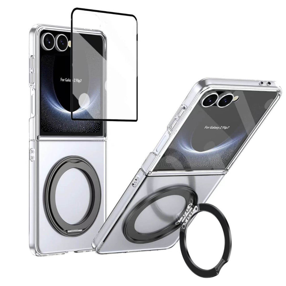 Samsung Galaxy Z Flip 7 2025 RAFI Series 360° Rotating Magnetic Stand Case